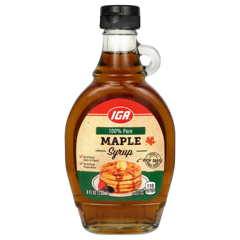 IGA Syrup Pure Maple - 8 FZ 12 Pack