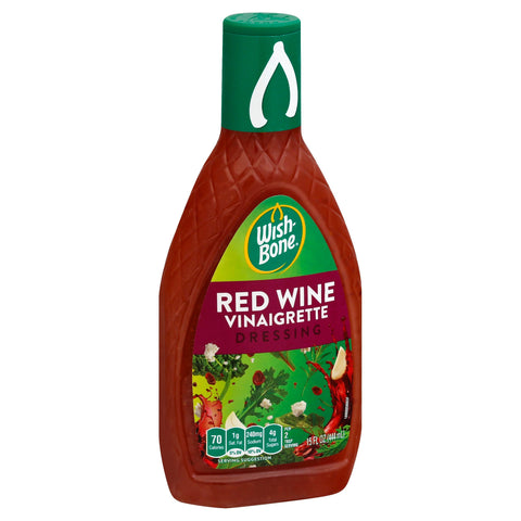 Wish-Bone Redwine Vingiarette Dressing - 15 FZ 6 Pack