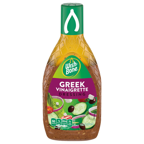 Wish-Bone Greek Vinaigrette Dressing - 15 FZ 6 Pack