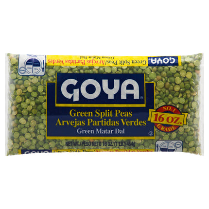Goya Dry Green Split Peas - 1 LB 24 Pack