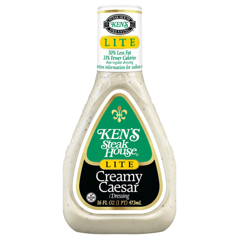 Ken's Steak House Creamy Light Caesar Dressing - 16 FZ 6 Pack