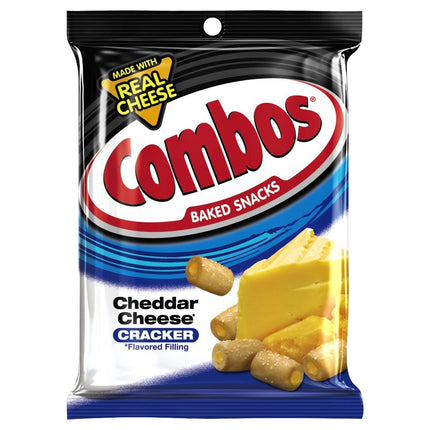 Combos Snacks Cheddar Cheese Crackers - 6.3 OZ 12 Pack