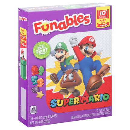 Funables Fruit Snacks Super Mario - 8 OZ 8 Pack