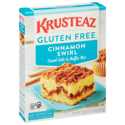 Krusteaz Gluten Free Cinnamon Swirl Crumb Cake & Muffin Mix - 20 OZ 8 Pack