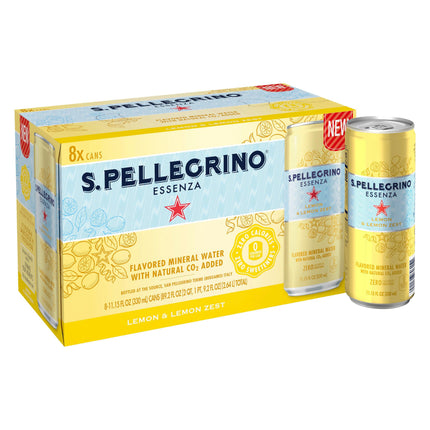 San Pellegrino Lemon Sparkling Mineral Water - 89.2 FZ 3 Pack