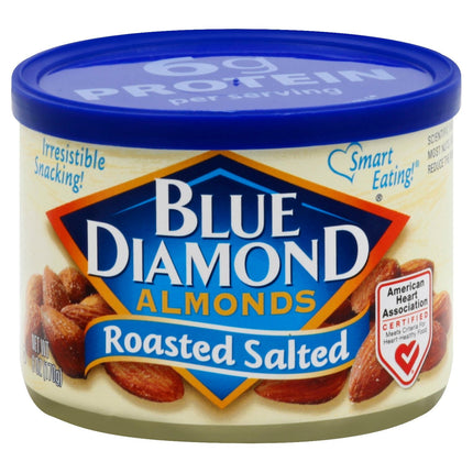 Blue Diamond Almonds Roasted Salted - 6 OZ 12 Pack