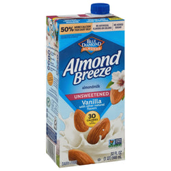 Blue Diamond Gluten Free Almond Breeze Unsweetened Vanilla - 32 FZ 12 Pack