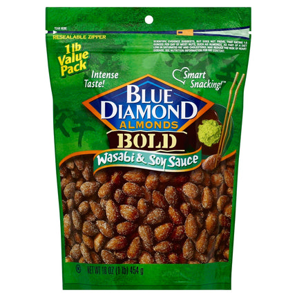 Blue Diamond Almonds Bold Wasabi & Soy - 16 OZ 6 Pack