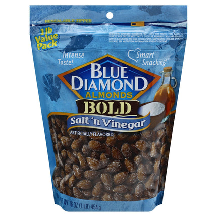Blue Diamond Almonds Bold Salt 'N Vinegar - 16 OZ 6 Pack