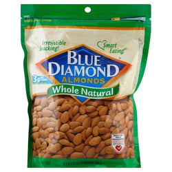 Blue Diamond Whole Natural Almonds - 25 OZ 6 Pack