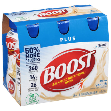 Nestle Boost Plus Very Vanilla - 48 FZ 4 Pack
