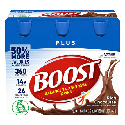 Boost Drinks Plus Chocolate - 48 FZ 4 Pack