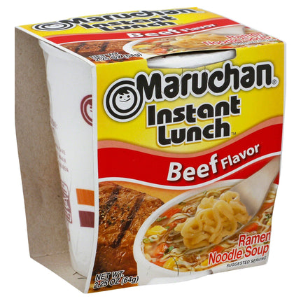 Maruchan Instant Lunch Cup Soup Beef - 2.25 OZ 12 Pack