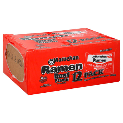 Maruchan Ramen Noodle Soup Beef - 3 OZ Packages 12 Pack
