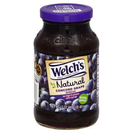 Welch's Spread Naturals Grape - 17 OZ 12 Pack