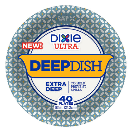 Dixie Ultra Deep Dish 9 9/16" Paper Plates - 18 CT 8 Pack