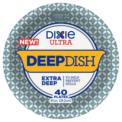 Dixie Ultra Deep Dish 9 9/16" Paper Plates - 40 CT 3 Pack