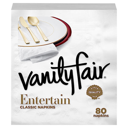 Vanity Fair Napkins Dinner 3Ply - 80 CT 12 Pack