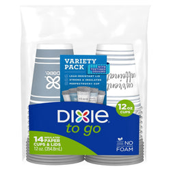 Dixie To Go Hot Cups With Lids - 14 CT 8 Pack