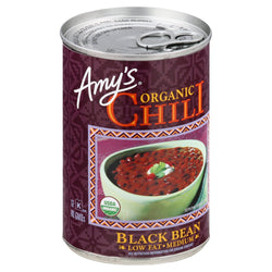 Amy's Organic Low Fat Medium Black Bean Chili - 14.7 OZ 12 Pack