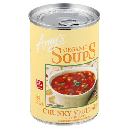 Amy's Organic Fat Free Chunky Vegetable Soup - 14.3 OZ 12 Pack