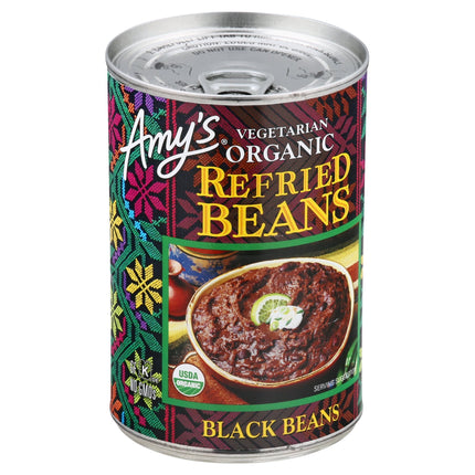 Amy's Organic Vegetarian Refried Black Beans - 15.4 OZ 12 Pack