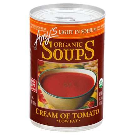 Amy's Organic Light In Sodium Low Fat Cream Of Tomato Soup - 14.5 OZ 12 Pack