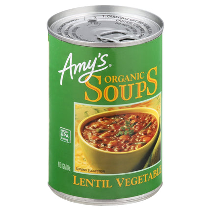 Amy's Organic Light In Sodium Lentil Vegetable Soup - 14.5 OZ 12 Pack
