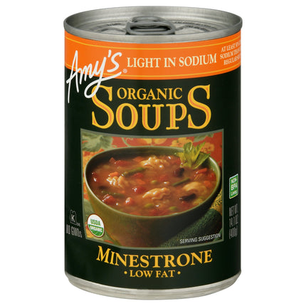 Amy's Organic Light In Sodium Low Fat Minestrone - 14.1 OZ 12 Pack
