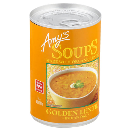 Amy's Gluten Free Indian Dal Golden Lentil Soup - 14.4 OZ 12 Pack