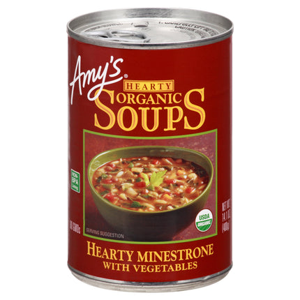 Amy's Organic Hearty Minestrone With Vegetables - 14.1 OZ 12 Pack