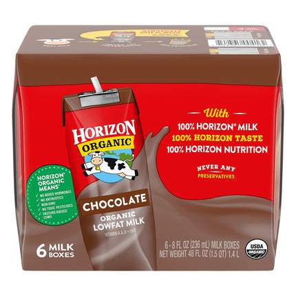 Horizon Organic Lowfat Milk Chocolate - 8 FZ 6 Count 3 Pack  (18 Total)