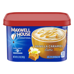 Maxwell House International Cafe Coffee Drink Mix Vanilla Caramel Latte - 8.7 OZ 8 Pack