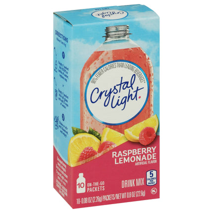 Crystal Light Drink Mix On The Go Raspberry Lemonade Sticks - 0.8 OZ 12 Pack