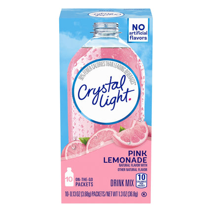 Crystal Light Drink Mix On The Go Pink Lemonade Sticks - 1.3 OZ 12 Pack