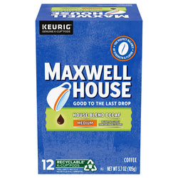 Maxwell House Coffee Cup Decaffeinated House Blend - 3.7 OZ 12 cups
