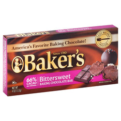 Baker's Chocolate Bittersweet - 4 OZ 12 Pack