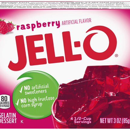 Jell-O Mix Gelatin Raspberry - 3 OZ 24 Pack