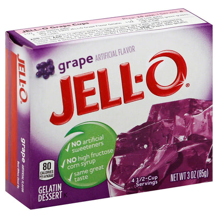 Jell-O Mix Gelatin Grape - 3 OZ 24 Pack