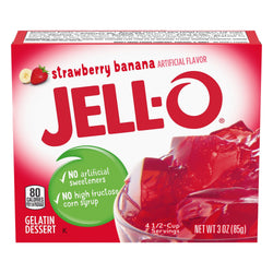 Jell-O Mix Gelatin Strawberry & Banana - 3 OZ 24 Pack