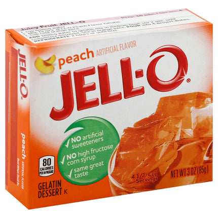 Jell-O Mix Gelatin Peach - 3 OZ 24 Pack