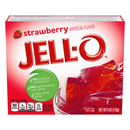 Jell-O Mix Gelatin Strawberry - 6 OZ 24 Pack