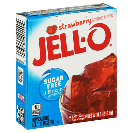 Jell-O Mix Gelatin Sugar Free Strawberry - 0.3 OZ 24 Pack