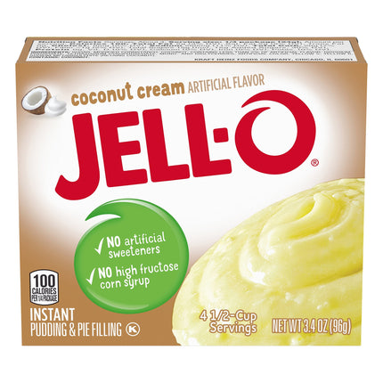 Jell-O Mix Pudding Instant Coconut - 3.4 OZ 24 Pack