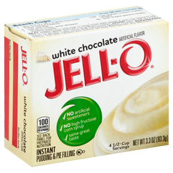 Jell-O Mix Pudding Instant Fat Free White Chocolate - 3.3 OZ 24 Pack