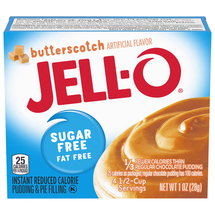 Jell-O Mix Pudding Instant Sugar Free Butterscotch - 1 OZ 24 Pack