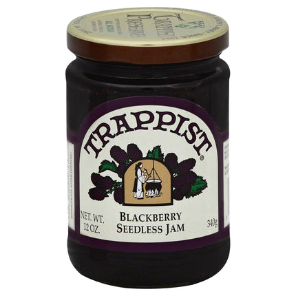 Trappist Blackberry Seedless Jam - 12 OZ 12 Pack