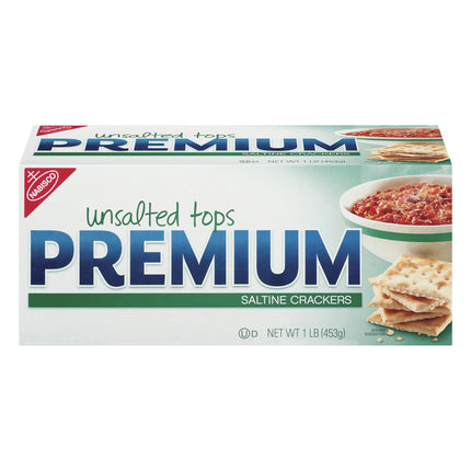 Premium Crackers Saltines Unsalted - 16 OZ 12 Pack