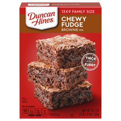 Duncan Hines Mix Brownies Chewy Fudge Family Size - 18.3 OZ 12 Pack