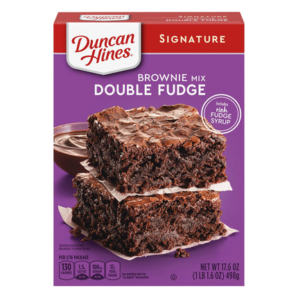 Duncan Hines Mix Brownies Chocolate Lover's Double Fudge - 17.6 OZ 12 Pack
